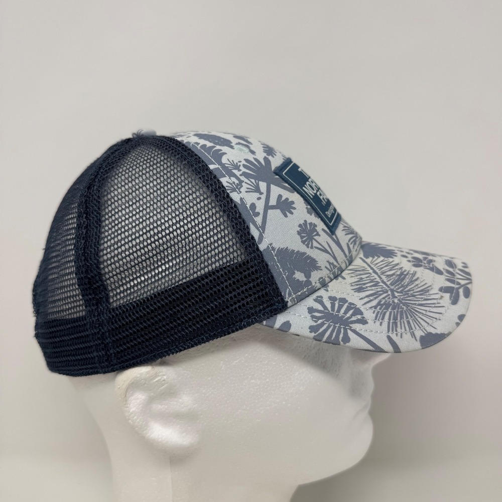 The North Face Youth Trucker Hat Grey Navy Blue Fern Print Snapback NF0A3FIJ - Picture 3 of 8